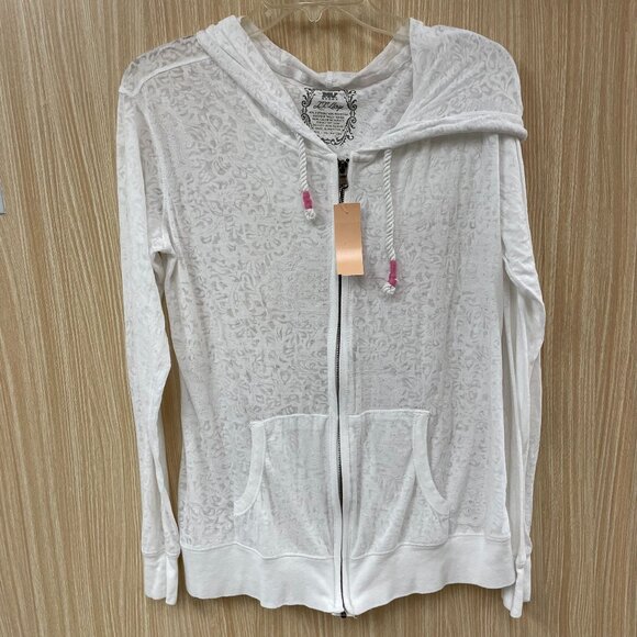 MV Sport White textured Hoodie size XXL - Picture 1 of 4